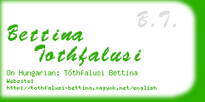 bettina tothfalusi business card